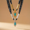 Nova Boho Bandana Necklace with Turquoise Charm