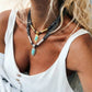 Nova Boho Bandana Necklace with Turquoise Charm