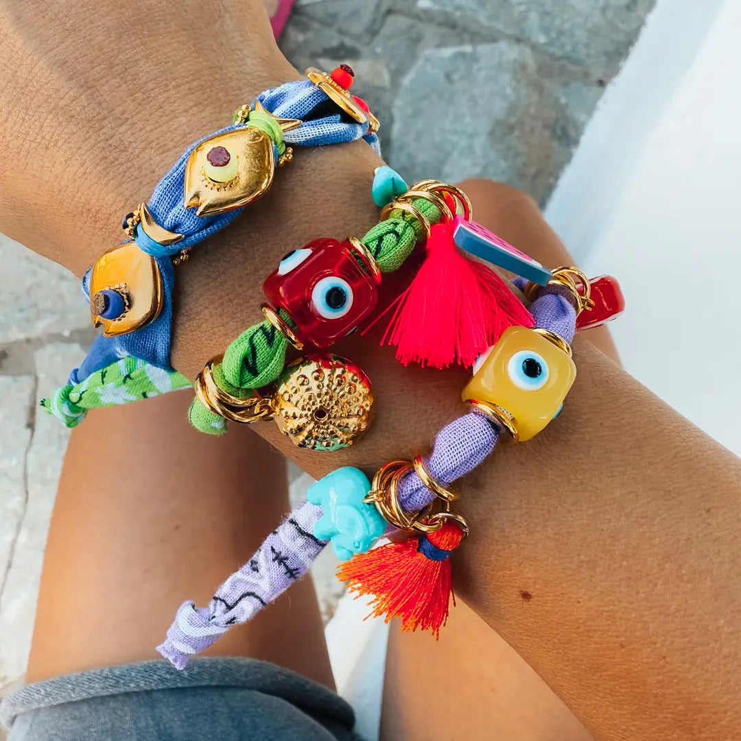 Mina Bandana Evil Eye Bracelet