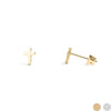 Clair Cross Gold Stud Earrings