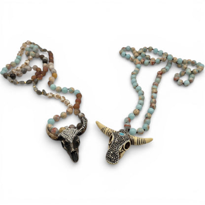 Harper Western Bull Head Necklace