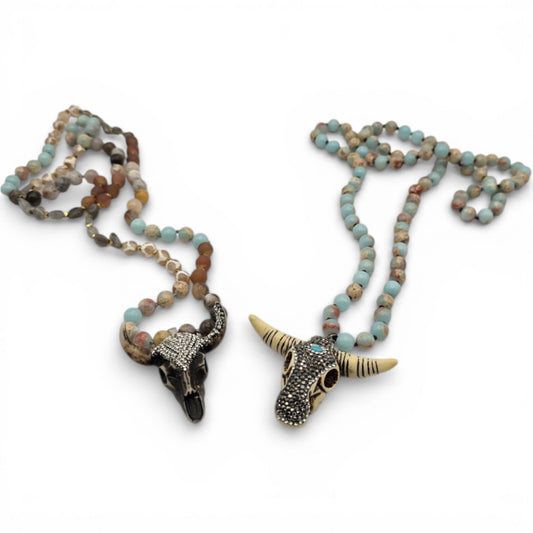 Harper Western Bull Head Necklace