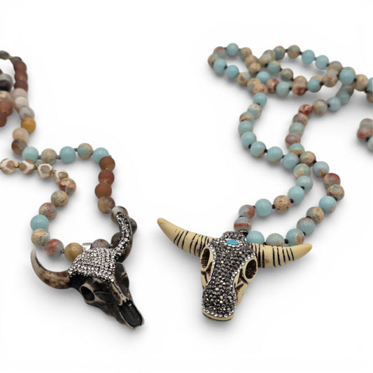 Harper Western Bull Head Necklace