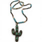 Lacey Cactus Stone Necklace