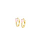 Sophie Enamel Heart Huggie Earrings