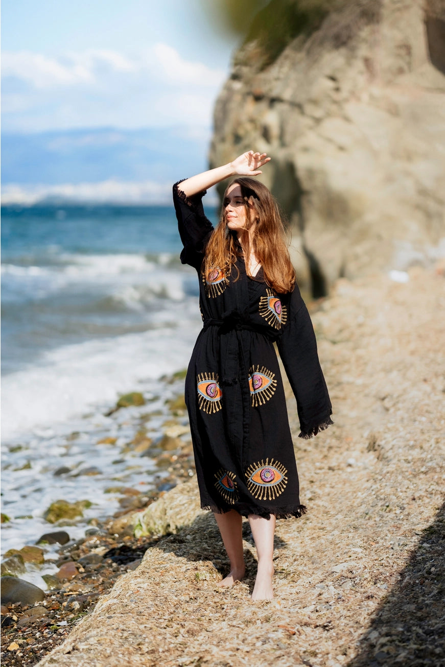 Alex Evil Eye Kaftan Robe