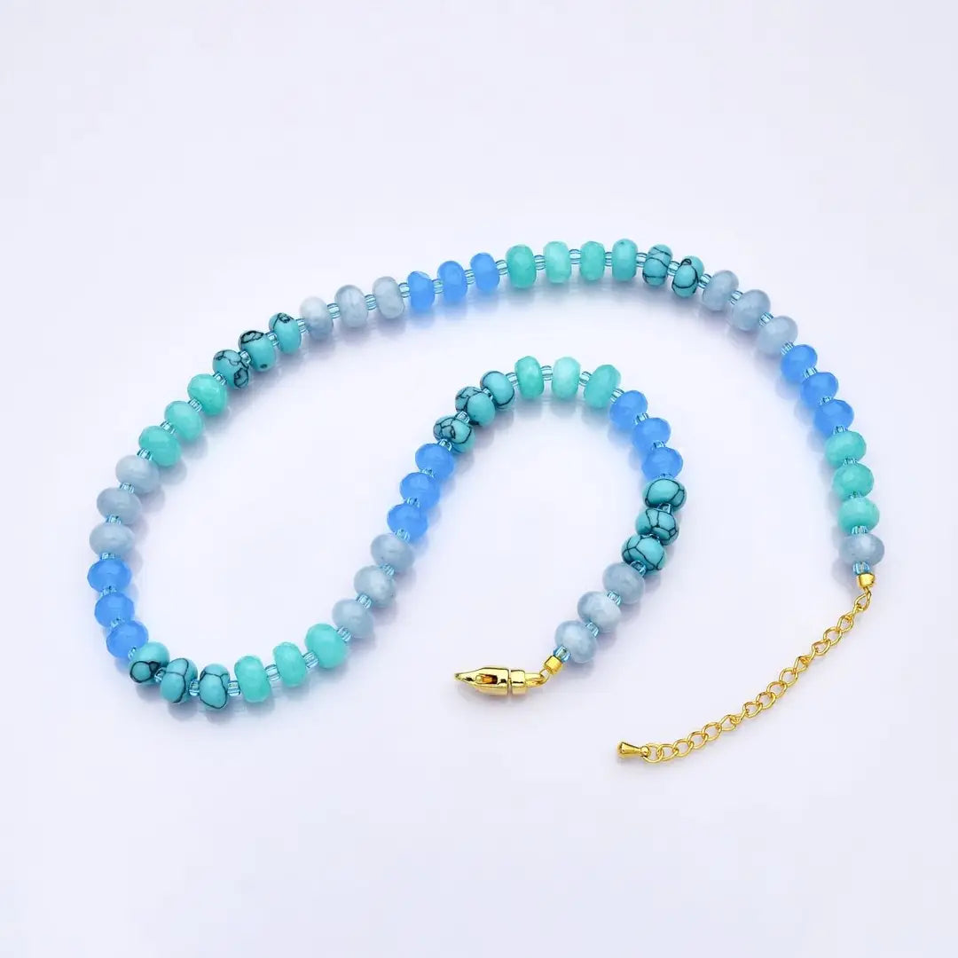 Sandy Gradient Beaded Necklace