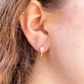 Sophie Enamel Heart Huggie Earrings
